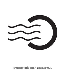 air filter sign, purifier icon, air flow sign