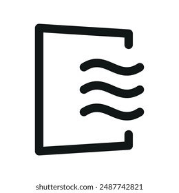 Air Filter UI-Symbol, Luftreiniger Minimale Linie Vektorgrafik Symbol