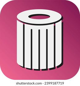 Air Filter Vector Glyph Gradient Background Icon For Personal And Commercial Use.
