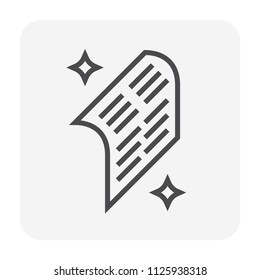 Air filter vector icon. Include hepa layer, fabric or paper for air purifier, cleaner or air conditioner. New, clean and free from dust, particle, bacteria, virus. High efficiency to vent, filtration.