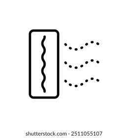 Air Filter Vector Line Icon. Contains such Icons as Purifier. Car air filter. Bacterial filter vector symbol. Dust particle purify filter layers sign.