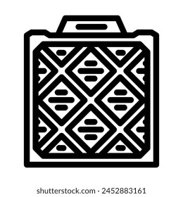 air filter ventilation line icon vector. air filter ventilation sign. isolated contour symbol black illustration