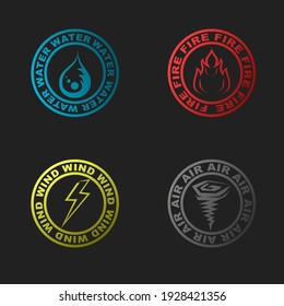 Vector De Diseño De Logotipo De Elementos De Aire Y Fuego