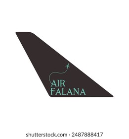 Air Flana: A logo symbolizing efficient air travel and exceptional service, tailored for a memorable flying experience. Perfect for branding a new airline committed to reliability and comfort.