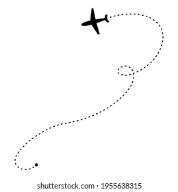 Air flight vector icon. route illustration sign. air tickets symbol. travel logo or mark.