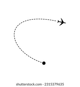 Air flight vector icon. route illustration sign. air tickets symbol. travel logo or mark.