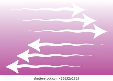 Flecha de flujo de aire. Conjunto de flecha azul que muestra el flujo de aire del viento. Vector conjunto de flechas de flujo de aire. Flechas azules de flujo de aire que muestran la circulación del viento y la ventilación. Conjunto de dirección de aire que muestra la colección de flecha eps