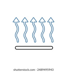 air flow concept line icon. Simple element illustration. air flow concept outline symbol design.