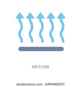 air flow concept line icon. Simple element illustration. air flow concept outline symbol design.