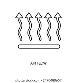 air flow concept line icon. Simple element illustration. air flow concept outline symbol design.