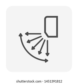 Air flow of air conditioner icon design.
