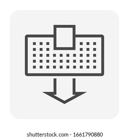 Air flow of air conditioner icon design, editable stroke.