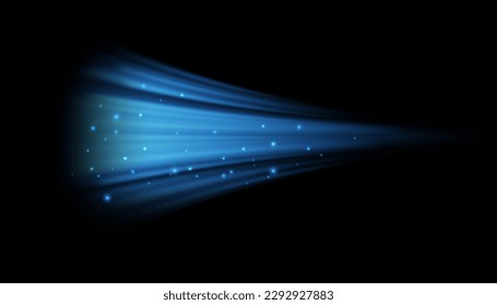 Luftstrom-Effekt mit schimmernder, isolierter Abschwächung der Windbewegung oder Luftstrom mit flackernder Wirkung. Tiefgang oder Brise mit glänzendem Licht. Vektorgrafik