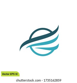 air flow icon illustration, design element, logo template, vector eps 10