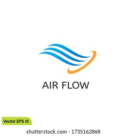 Air Flow Icon Illustration, Design Element, Logo Template, Vector Eps 10