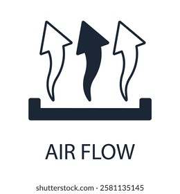 air flow icon. vector.Editable stroke.linear style sign for use web design,logo.Symbol illustration.