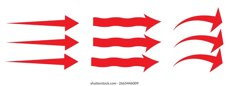 Air flow. Set of blue arrow showing air or wind flow. Wind direction arrows. Blue cold fresh stream from the conditioner. Vector illustration isolated ...