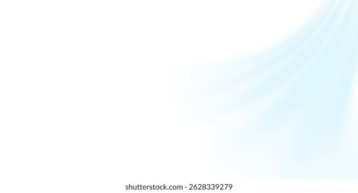 Air flow set of vector elements on a white background. Abstract light effect blowing from an air conditioner, purifier or humidifier. Dynamic blurred flow motion