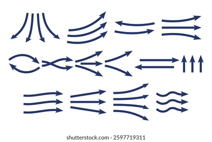 
air flow vector blue vector design
