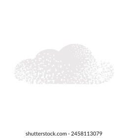 Air fluffy cloud isolated on white background. Vector.