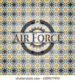 Air Force arabesque style badge. arabic decoration.