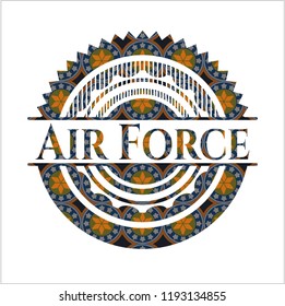 Air Force arabesque style emblem. arabic decoration.