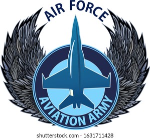 Air Force. Aviation Army. Eagle fighter jet.  