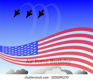 Air Force Background Birthday Celebration vector