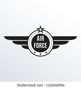 Air Force Badge Wings Star Army Stock Vector (Royalty Free) 1126562966