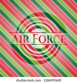 Air Force christmas colors style emblem.