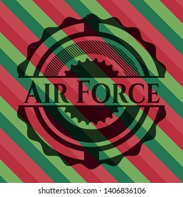 Air Force christmas emblem. Vector Illustration. Detailed.