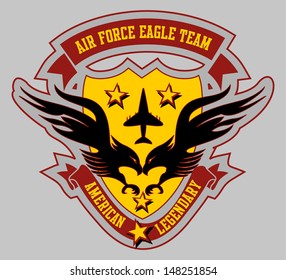 Air Force Eagle Team Vector Art Stock Vector (Royalty Free) 148251854 ...