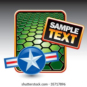 air force graphic on green hexagon template banner