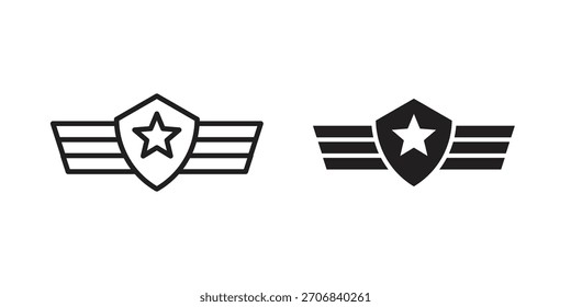 Air force icon concept outline symbol design. Simple element illustration.