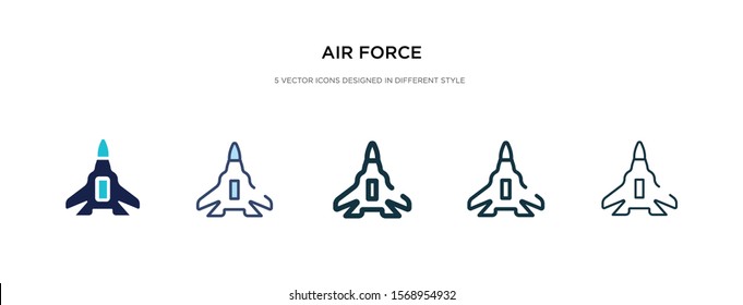 air force icon in different style vector illustration. two colored and black air force vector icons designed in filled, outline, line and stroke style can be used for web, mobile, ui
