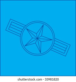air force icon in fine thin line drawing