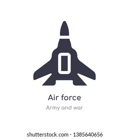 air force icon. isolated air force icon vector illustration from army and war collection. editable sing symbol can be use for web site and mobile app
