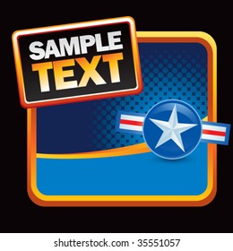 air force icon on blue halftone background