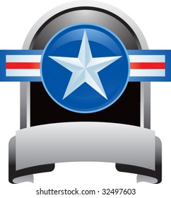 air force icon on silver display
