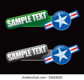 air force icon on tilted banners