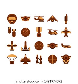 Air Force icon pack. Collection of high quality