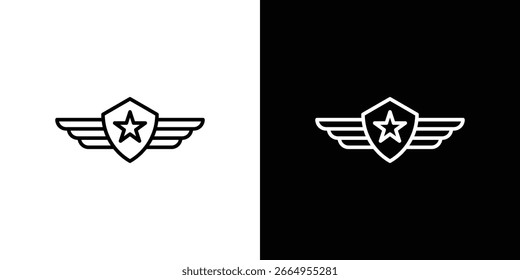 Luftwaffensymbol, Vektorgrafik - Vektorsymbole mit hoher Qualität in schwarzem Stil