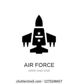 air force icon vector on white background, air force trendy filled icons from Army and war collection, air force simple element illustration
