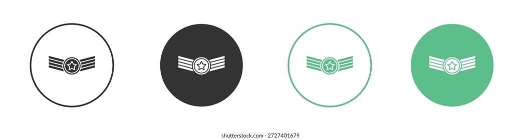 Conjunto de concepto de iconos de la fuerza aérea. Ilustraciones vectoriales de glifos
