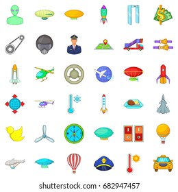 Air force icons set. Cartoon style of 36 air force vector icons for web isolated on white background