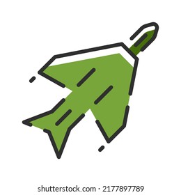 Luftwaffenlinie Symbol. Konzept des Kriegslogos. Armeeflieger. Vektorgrafik