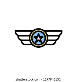 Air force line icons