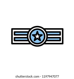 Air force line icons