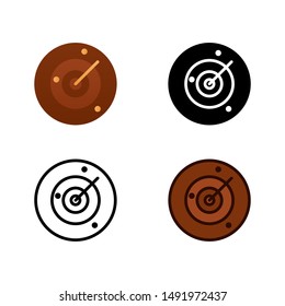 Air Force Logo icon in four style glyph, line, flat and filled line
