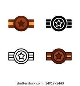Air Force Logo icon in four style glyph, line, flat and filled line